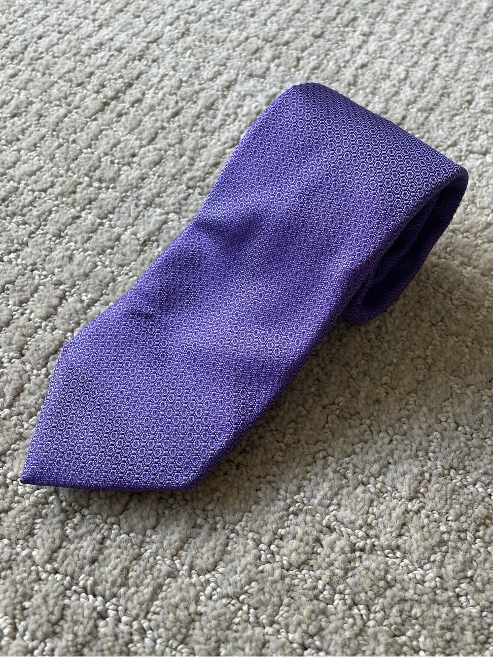 Canali Royal Purple Silk Necktie